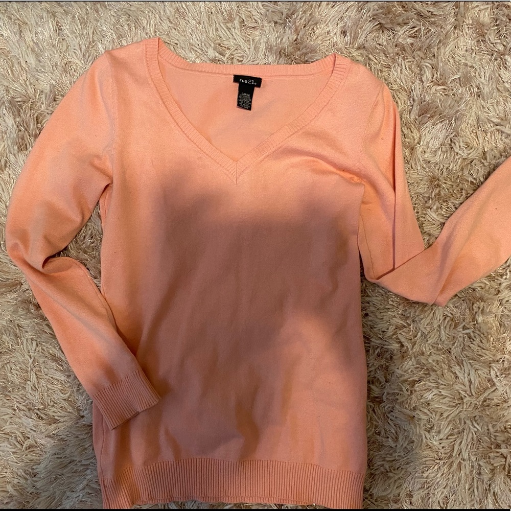 Rue 21 peachy pink sweater